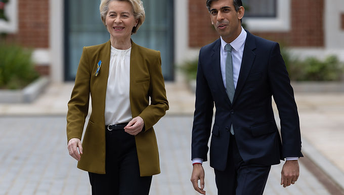 Rishi Sunak admite que "todavía no hemos llegado a un acuerdo", ya que el primer ministro subraya que "hay más trabajo por hacer" en las negociaciones con la UE para resolver la amarga disputa sobre Irlanda del Norte