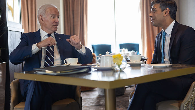 Rishi Sunak y Joe Biden destacan el "apoyo inquebrantable" a Ucrania